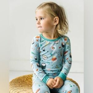 Little Sleepies Sushi print two piece pajama. FLAW
